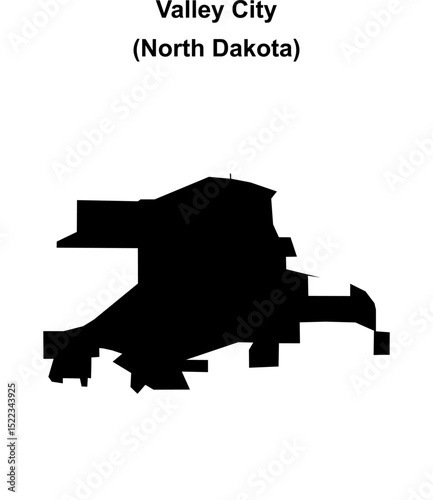 Valley City (North Dakota) blank outline map