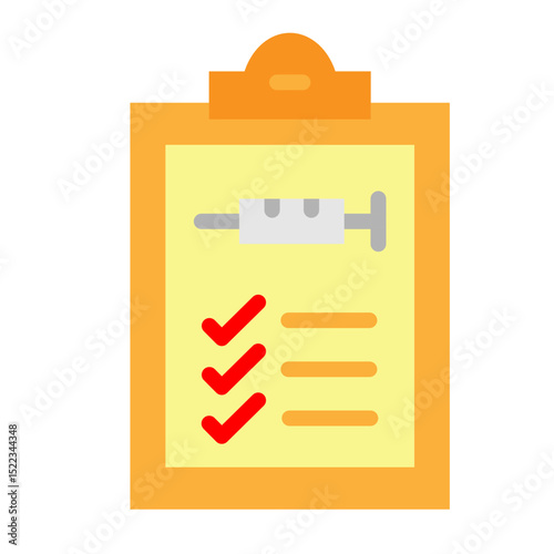 Vaccine Schedule Vector Flat Icon Design