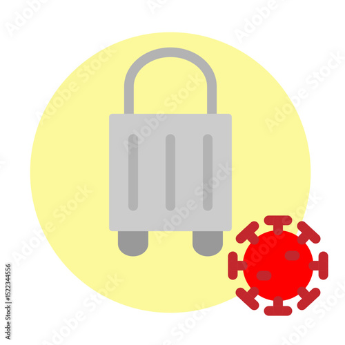 Travel Vaccination Vector Flat Icon Design