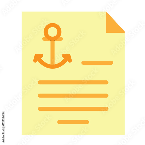 Bill of Lading Vector Flat Icon Design