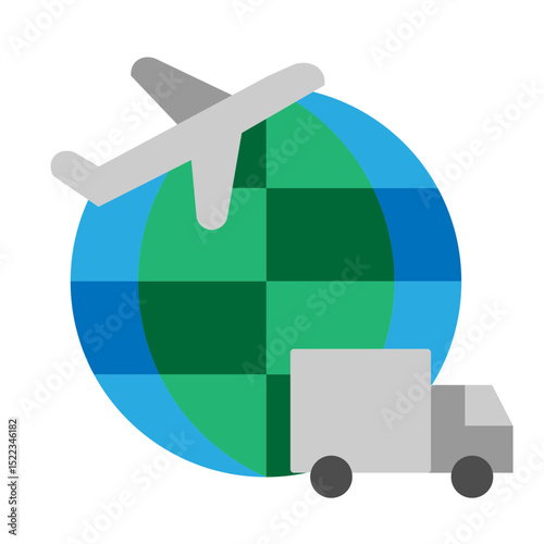Freight Forwarder Vector Flat Icon Design
