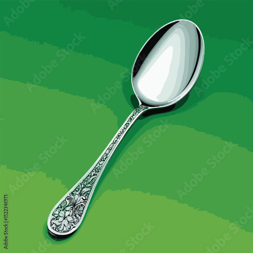 comic style vector spoon image for graphic design