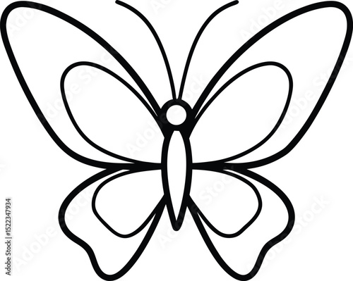 Elegant Butterfly Line Art Simple, Clean Design for Nature Lovers