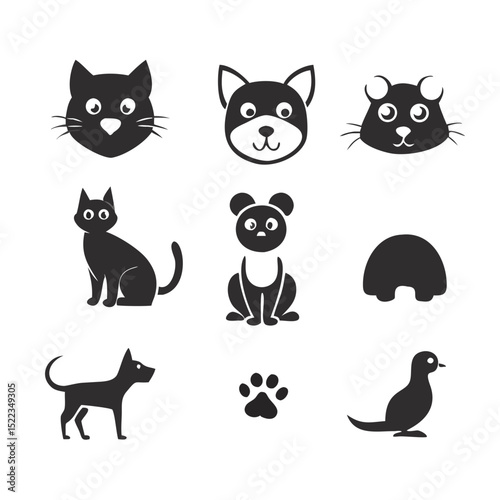 animal image set vector  