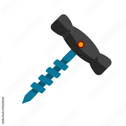 colorful corkscrew icon — vector illustration