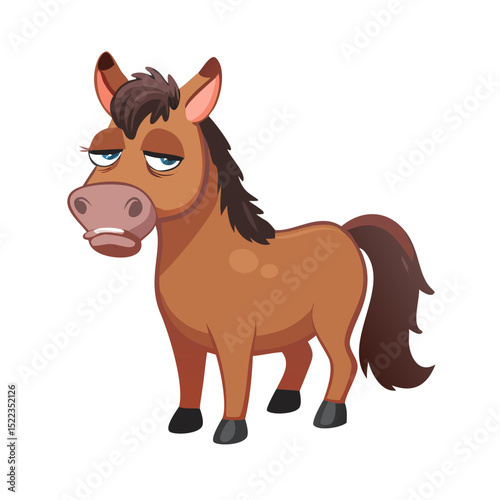 horse cartoon isolated on white