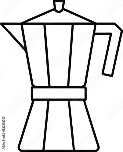 Brewing Perfection A Classic Stovetop Espresso Maker Illustration