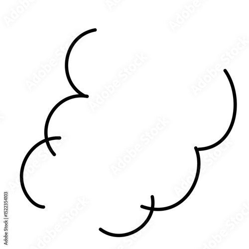 シンプルな湯気のアイコン