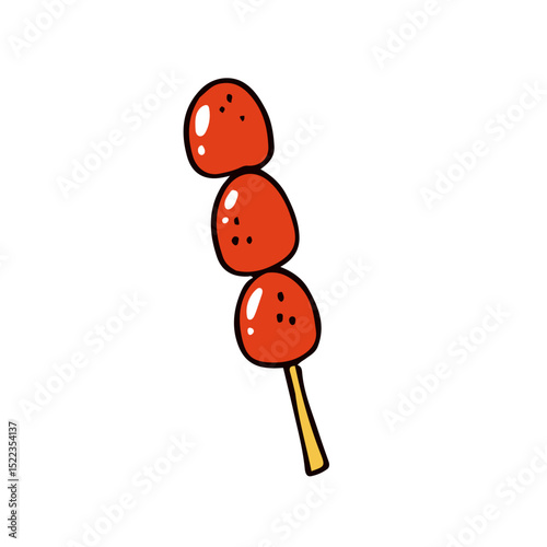 いちご飴のイラスト素材