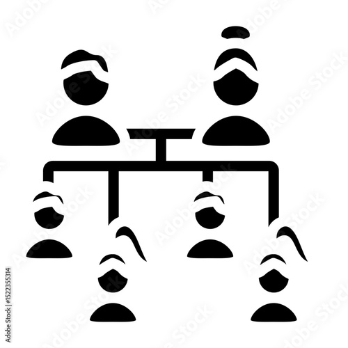 Family Tree Vector Glyph Icon Design