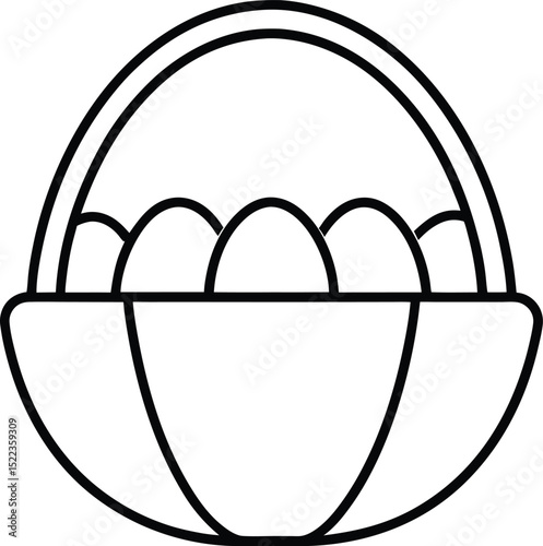 Easter Egg Hunt A Festive Basket Filled with Colorful Eggs
