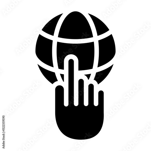 Open Browser Vector Glyph Icon Design