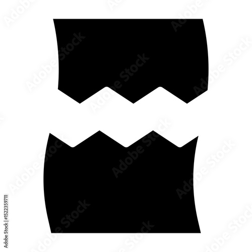 Broken Script Vector Glyph Icon Design