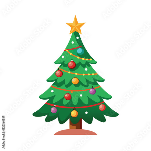 christmas tree on white background
