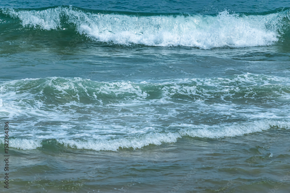 Fototapeta premium The blue sea on the beach