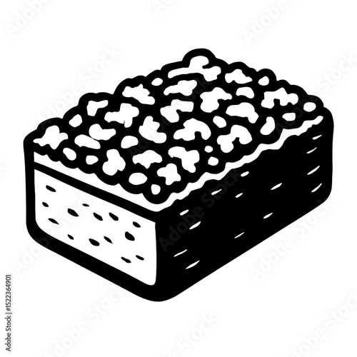 Crispy Rice Bar Dessert - Sweet Cereal Treat and Snack