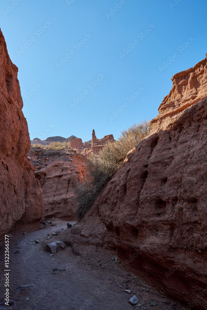 Fototapeta premium Narrow path inside the canyon