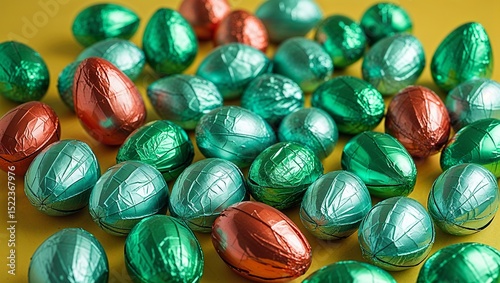 Foil wrapped chocolate easter eggs