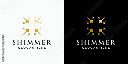 Luxury abstract star vector logo design with modern, simple and clean style. Icon for business, cosmetics and beauty, fashion and personal branding.