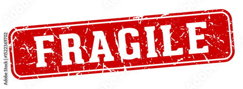 fragile rectangular sign. fragile stamp