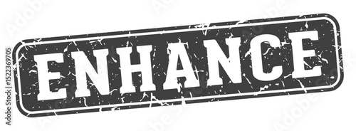 enhance rectangular sign. enhance stamp