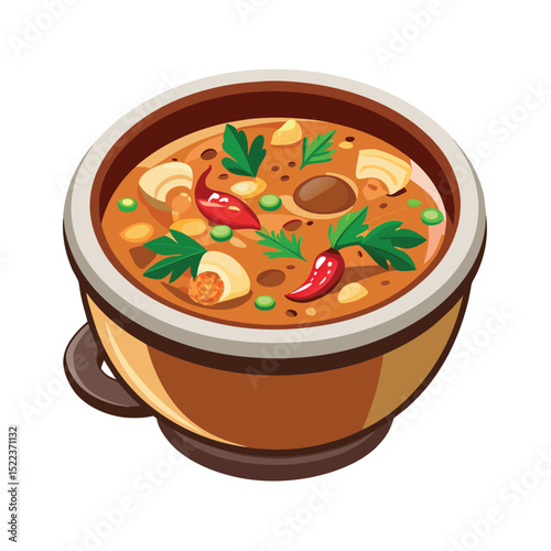 gumbo on white background