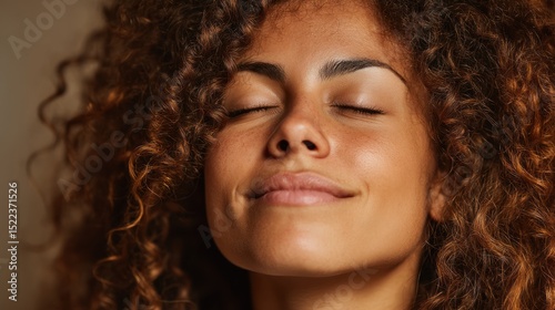 Soft exhale, smile forming, tension easing from the eyes