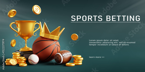 Billede på lærred 3d sports betting web banner