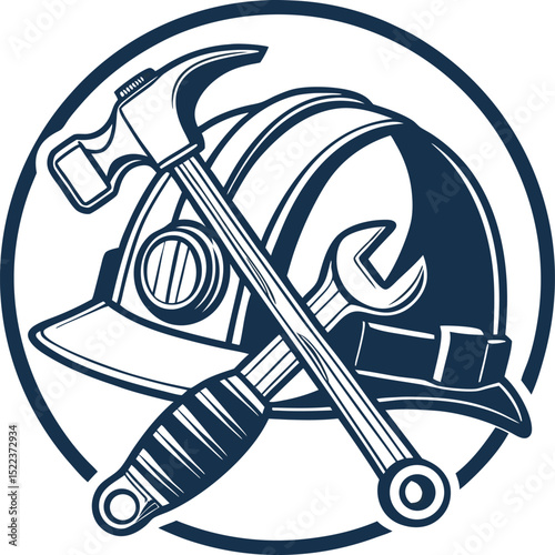 vector illustration of a hammer