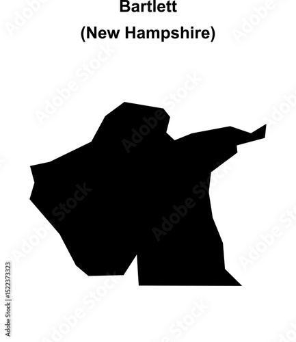 Bartlett (New Hampshire) blank outline map
