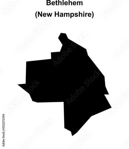 Bethlehem (New Hampshire) blank outline map