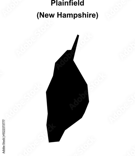 Plainfield (New Hampshire) blank outline map
