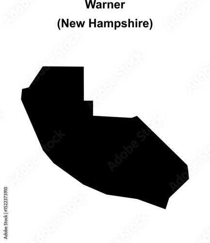 Warner (New Hampshire) blank outline map