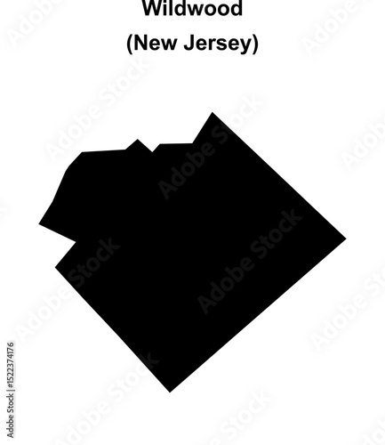 Wildwood (New Jersey) blank outline map