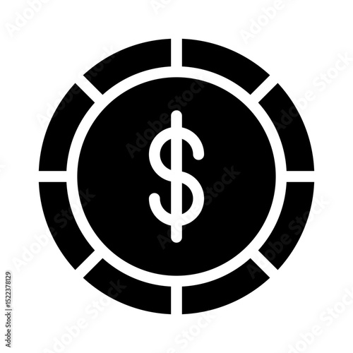 coins glyph icon