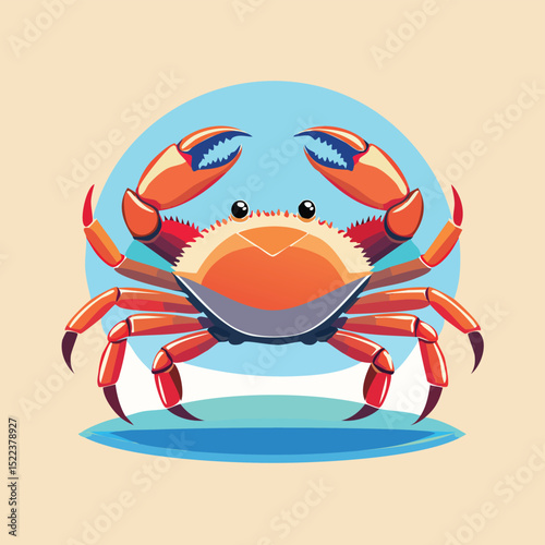 Dungeness Crab illustrated through prismatic light patterns and faceted symmetry in abstract style.