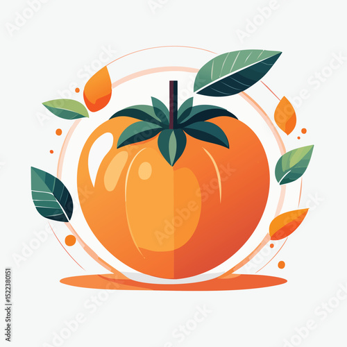 Persimmon Poodle in a surreal polygonal form glowing with vivid gradients and layered shapes.
