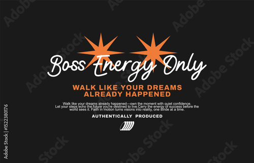 Minimal urban typography quotes t-shirt design. Motivational quote poster for print. Aesthetic inspirational typographic for apparel. Retro, streetwear style for graphic tees. Motivation massage