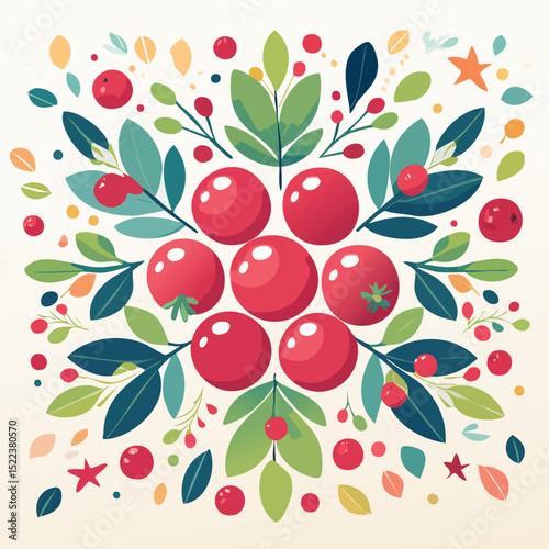 Lingonberry Poodle in a surreal polygonal form glowing with vivid gradients and layered shapes.