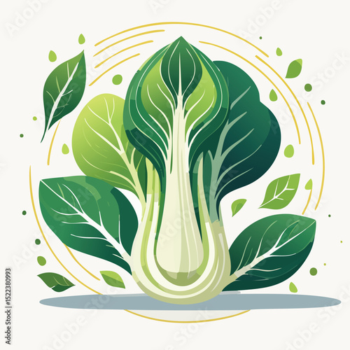Bok Choy Poodle in a surreal polygonal form glowing with vivid gradients and layered shapes.