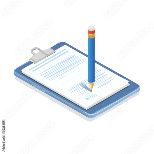 writing technical isometric vector drawing with defined edges and modern simplicity.