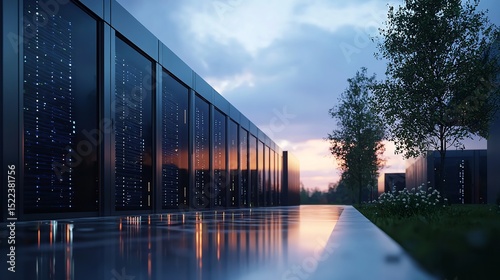 Modern Data Center Building Exterior Architecture
