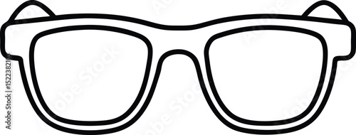 Stylish Eyeglasses Simple Line Art Design