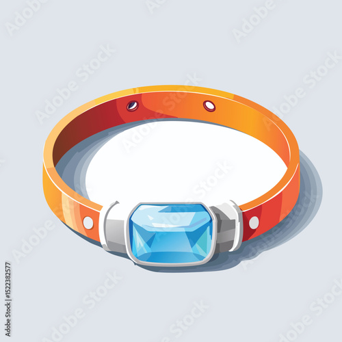 bracelet technical isometric vector drawing with defined edges and modern simplicity.