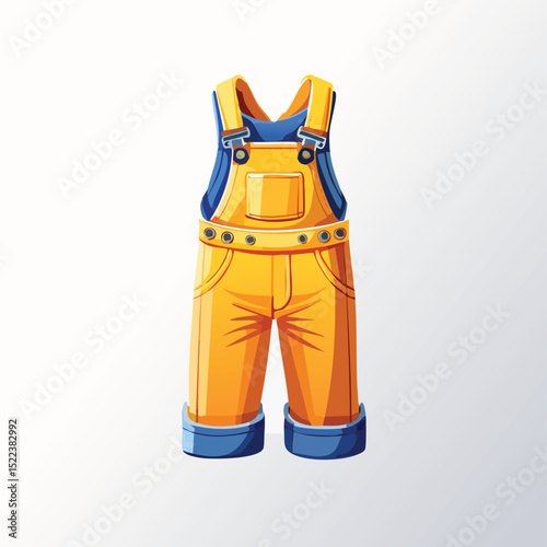 overalls technical isometric vector drawing with defined edges and modern simplicity.