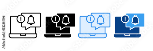 Pop Up Notification Icon Set Multiple Style Collection