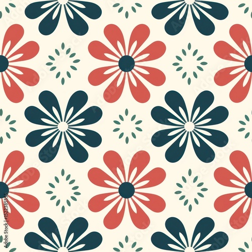 Wallpaper Mural Geometric hibiscus pattern backgrounds shape art. Torontodigital.ca