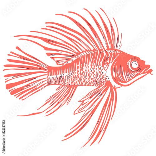 lionfish, undersea animal, vector, transparent background, creature, pterois, fish, animal, ocean, nature, aquarium, pattern, marine, underwater, tropical, icon, cute, colorful