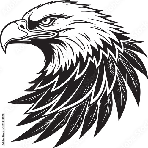 eagle head silhouette vecroe