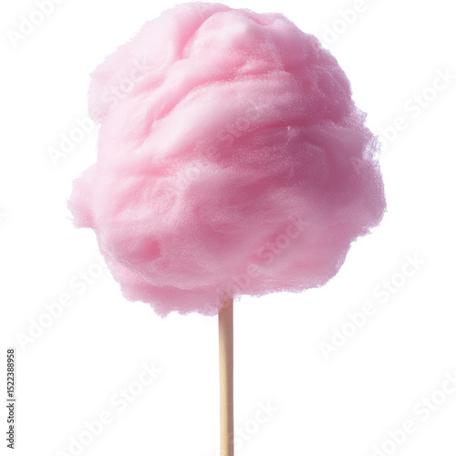 pink cotton candy isolated on transparent background	
